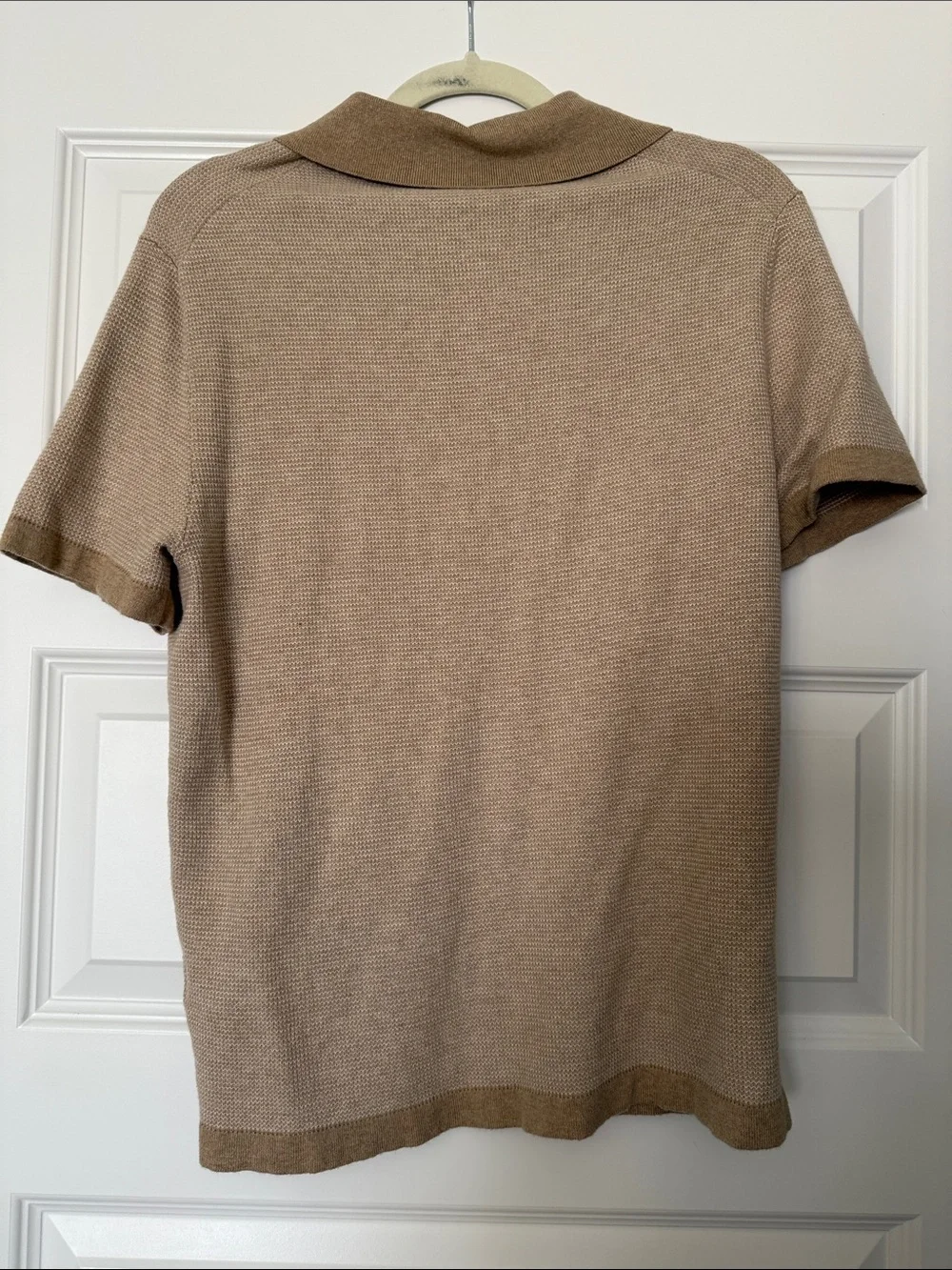 J. Crew Men's Knit Polo in Tan and Light Brown